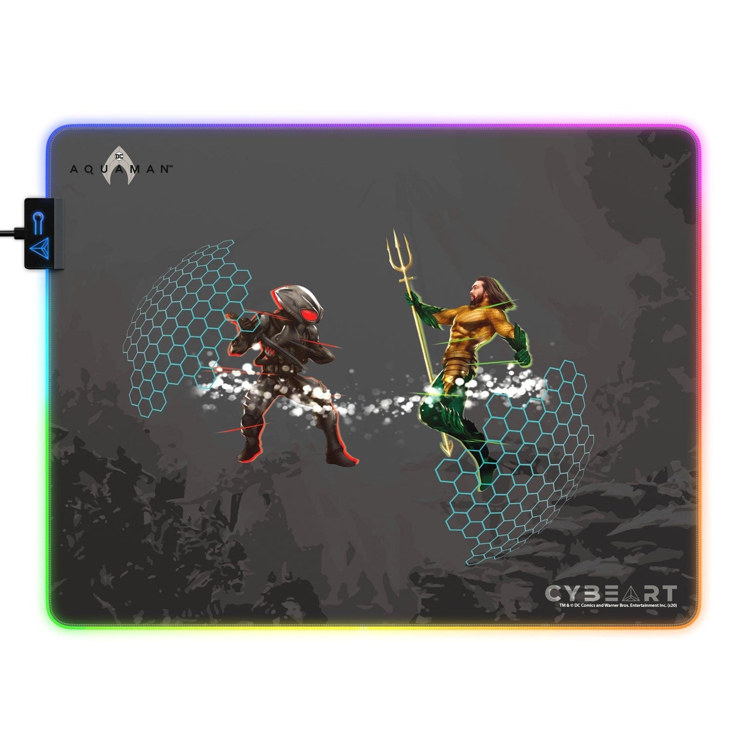 Aquaman Vs. Black Manta Gaming Mouse Pad - Velora