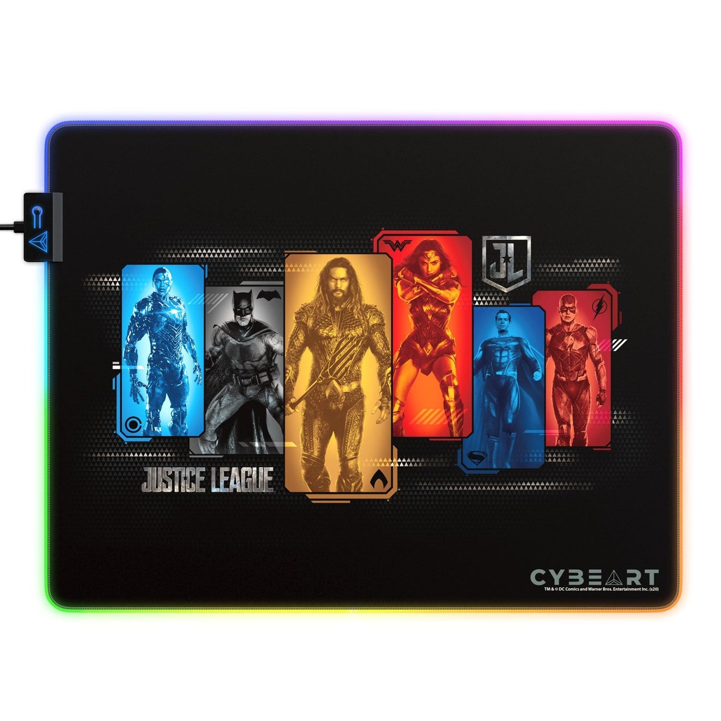 Justice League - Character Portraits Gaming Mouse Pad - Velora