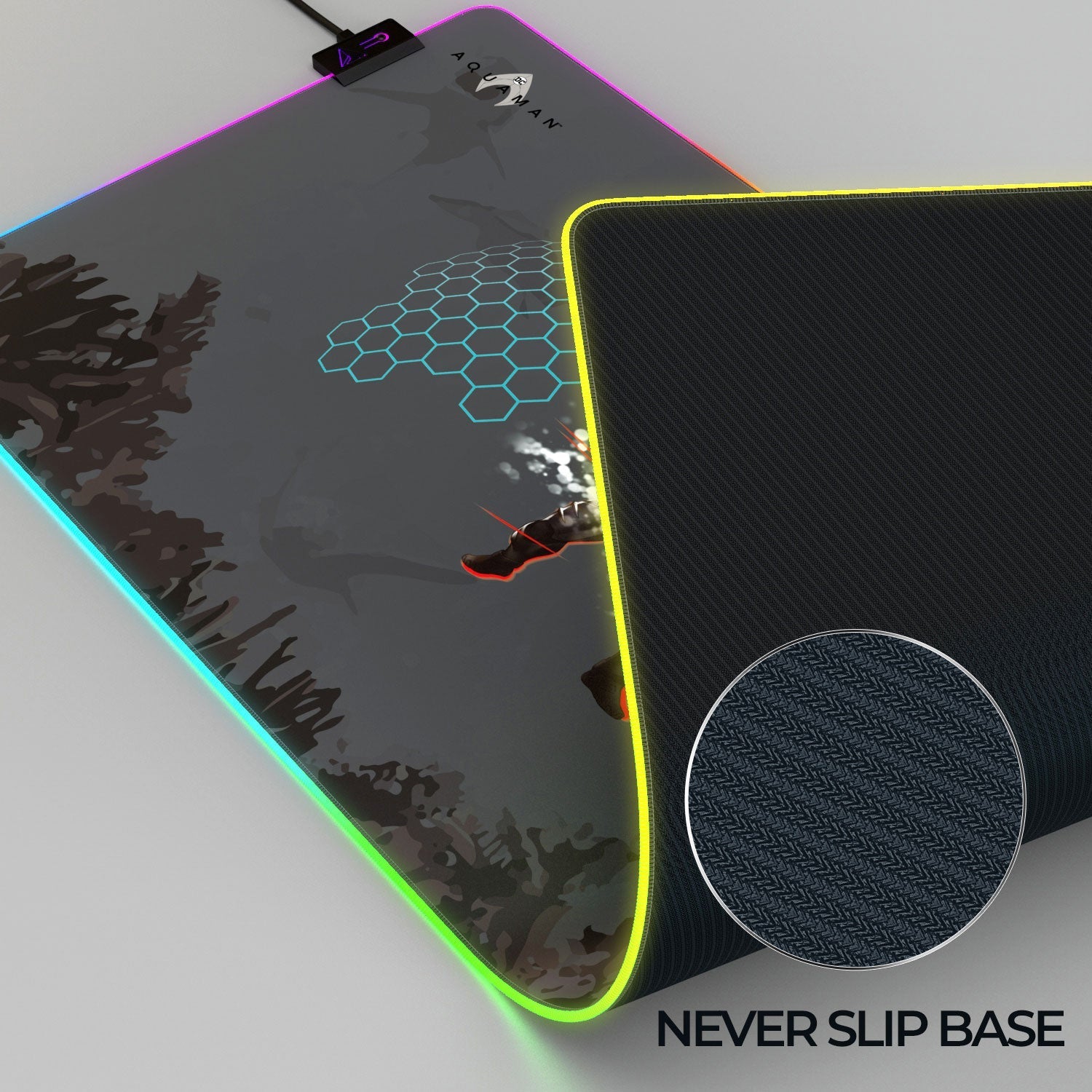 Aquaman Vs. Black Manta Gaming Mouse Pad - Velora