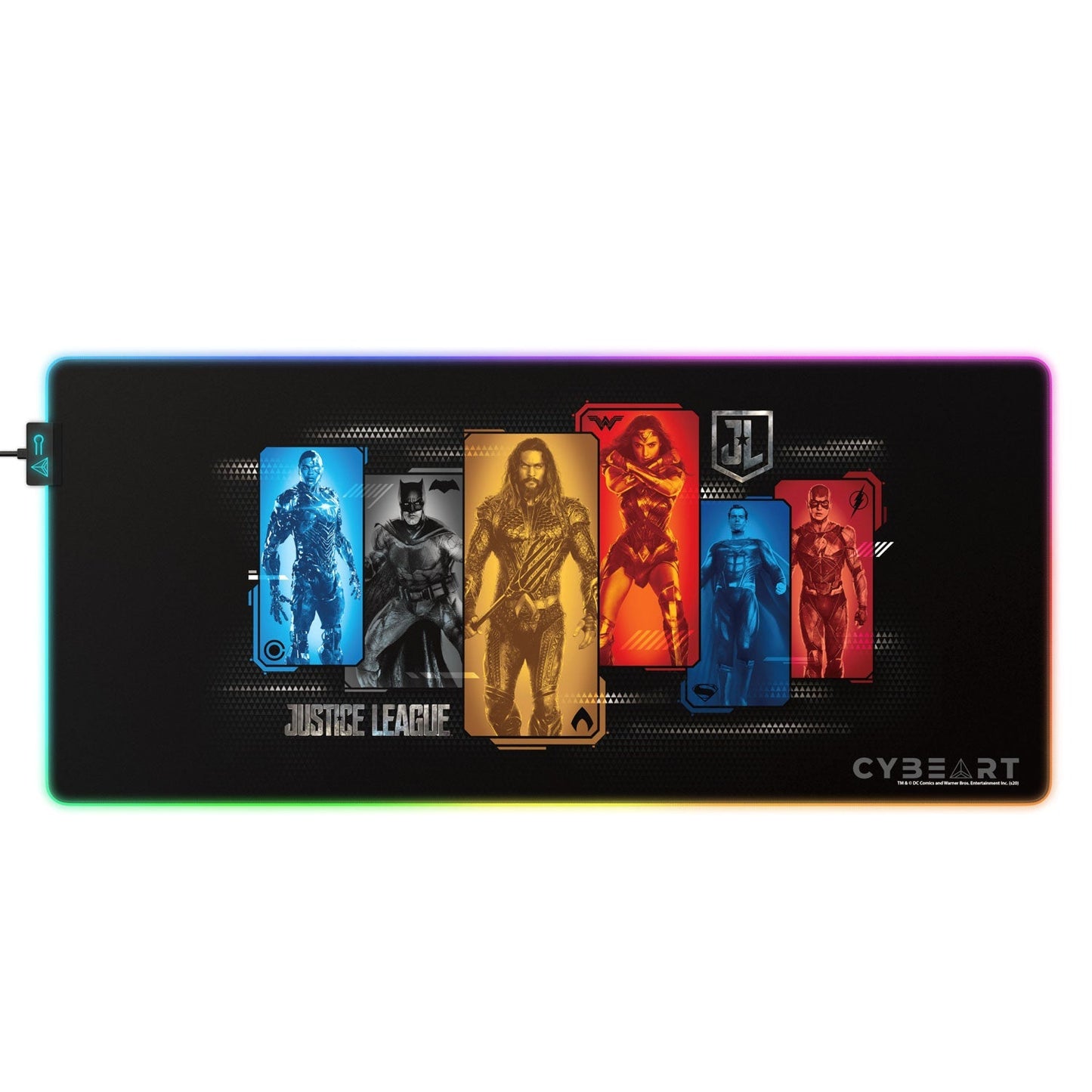 Justice League - Character Portraits Gaming Mouse Pad - Velora