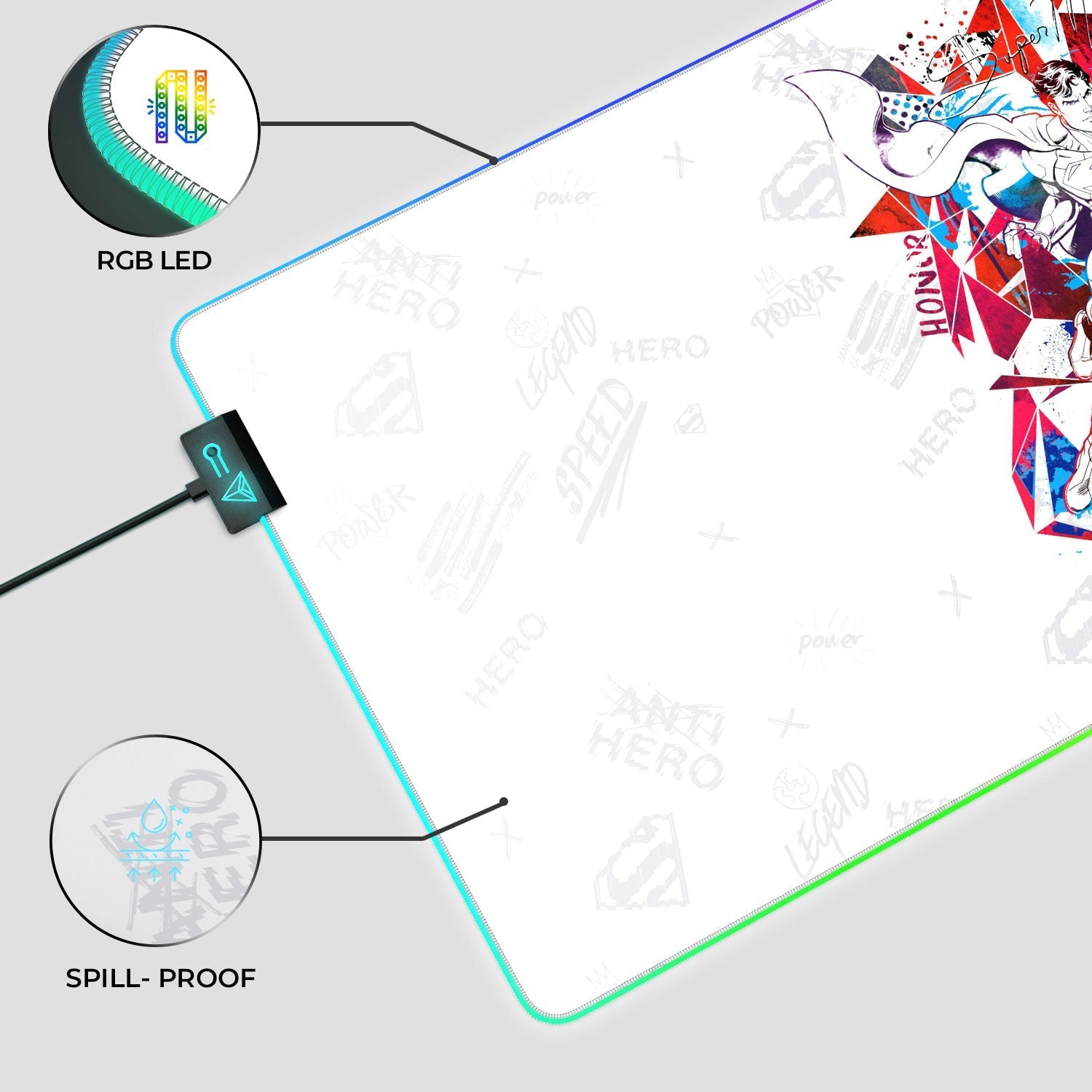 Superman - Truth Honor Courage Gaming Mouse Pad - Velora