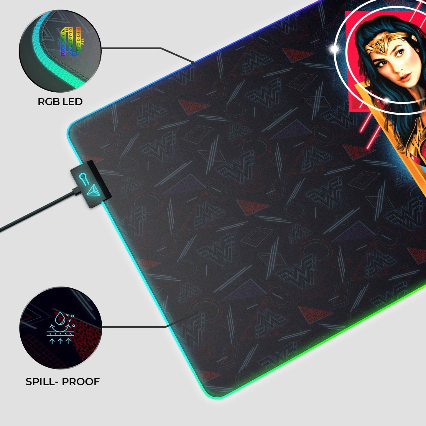 Wonder Woman - Portrait Gaming Mouse Pad - Velora