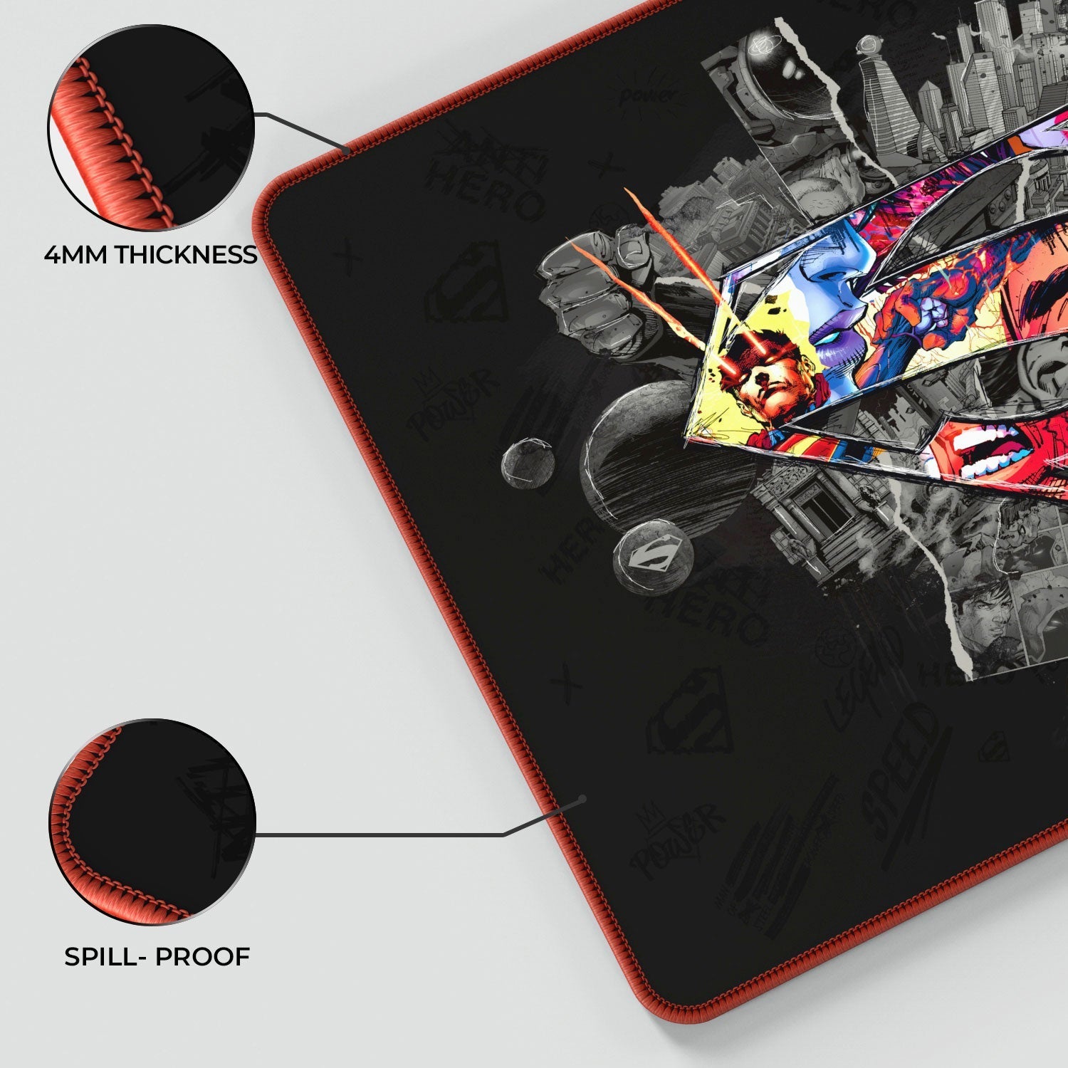 Superman Shield Emblem Gaming Mouse Pad - Velora
