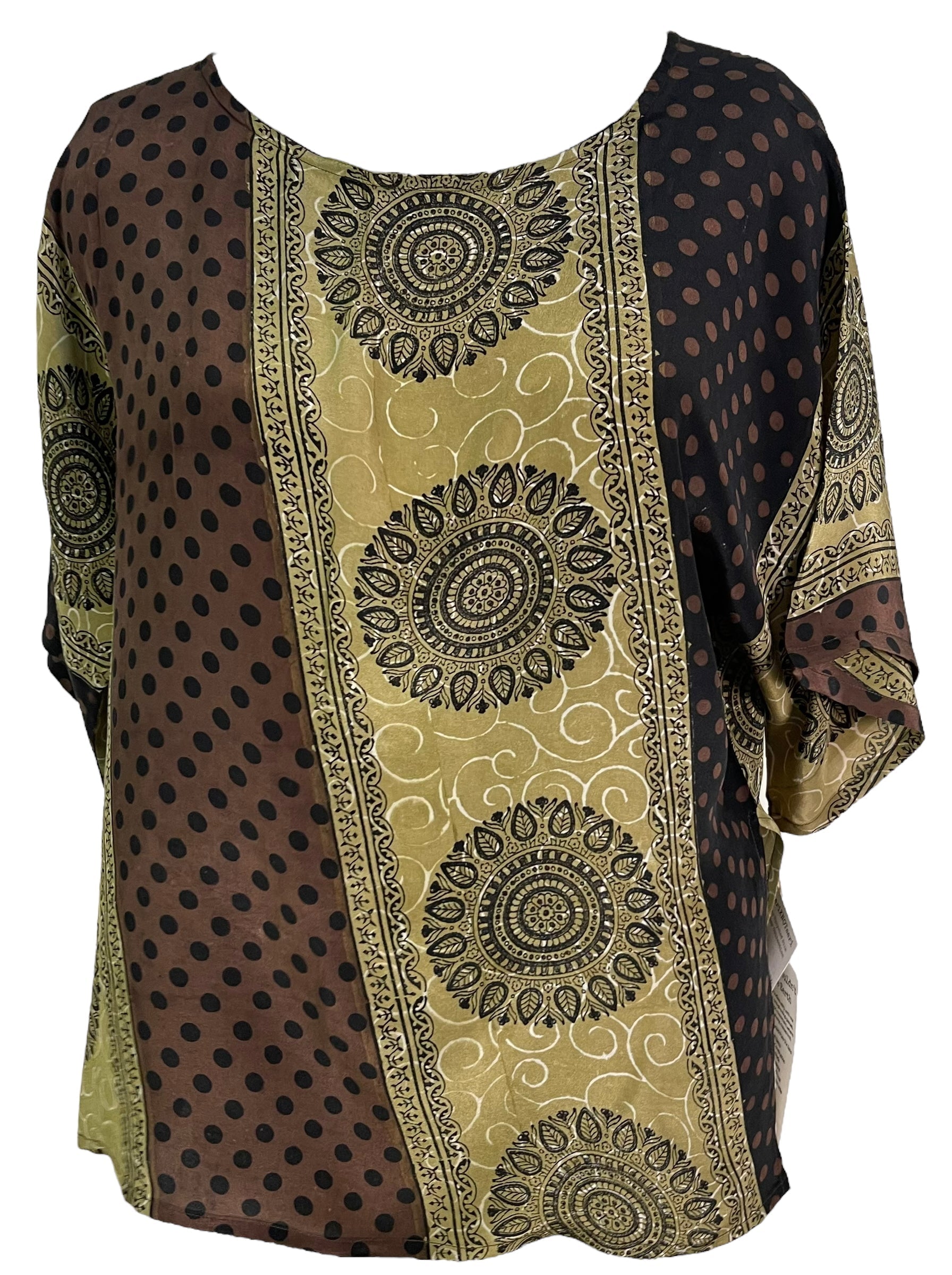 PRC6505 Avatar Pure Silk Side Slit Top - Velora