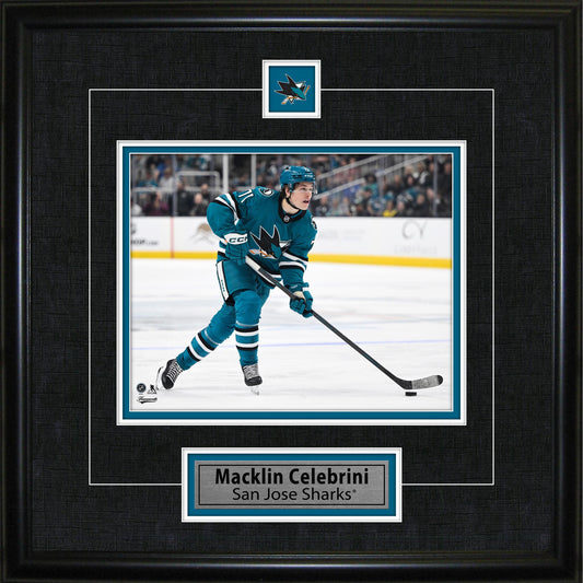 Macklin Celebrini Framed Pin & Plate San Jose Sharks - Velora Luxury Fashion
