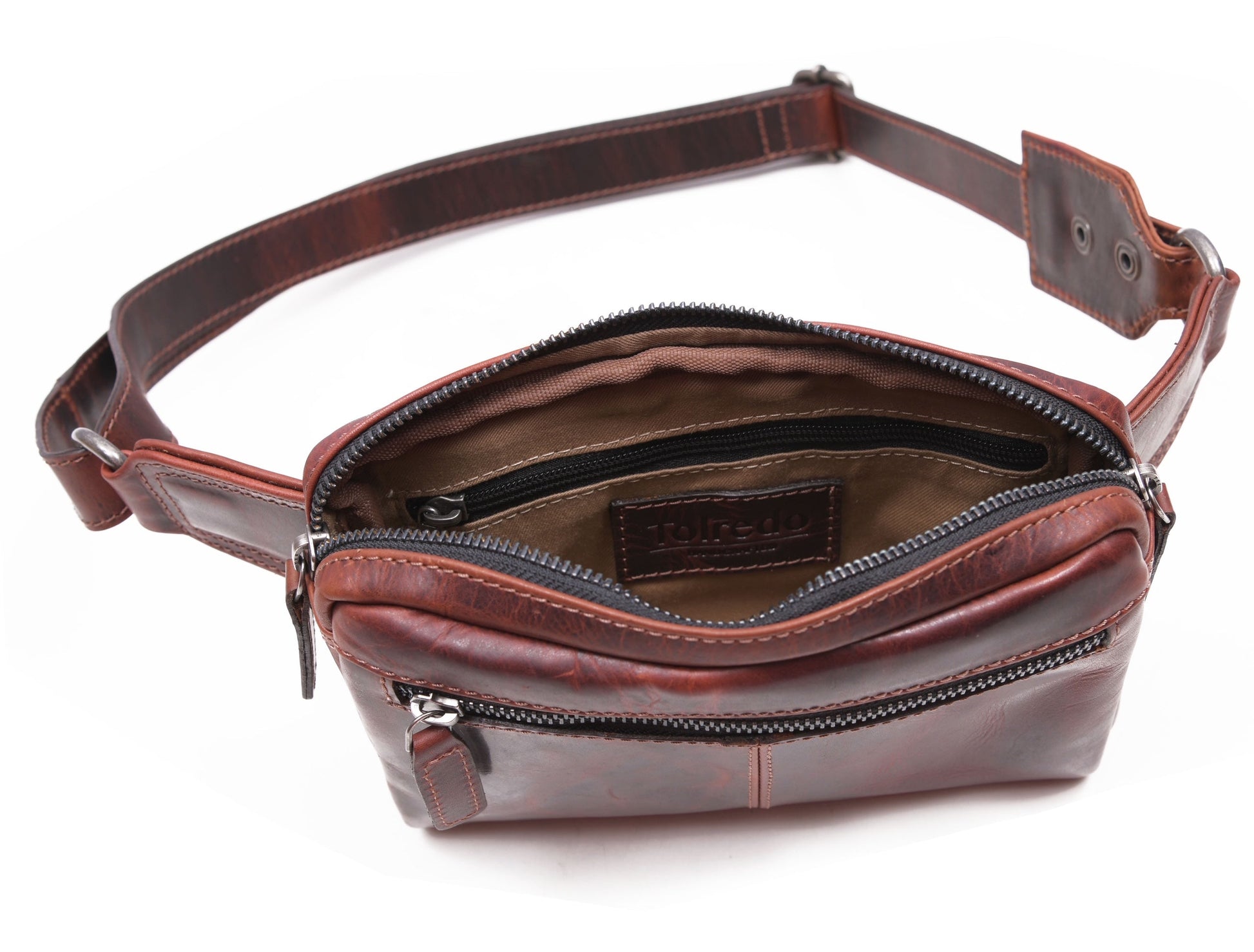 Manhattan - Leather Crossbody Fanny Bag - Velora Luxury Fashion