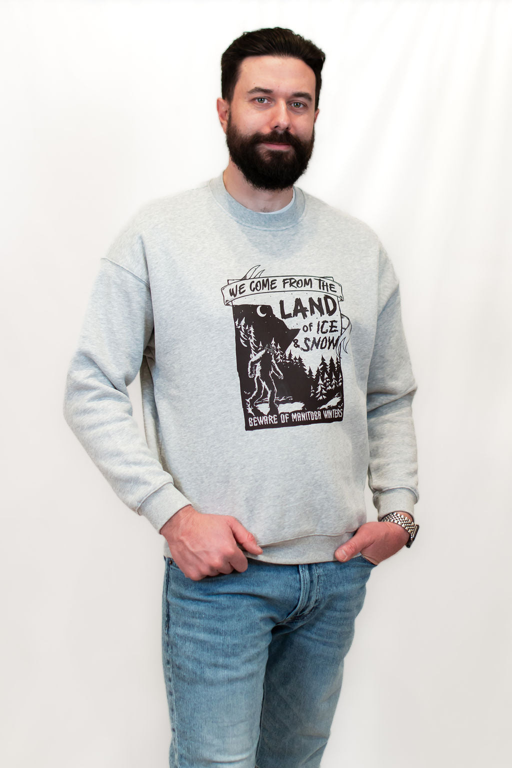 Manitoba Land of Ice and Snow Crewneck - Velora Luxury Fashion