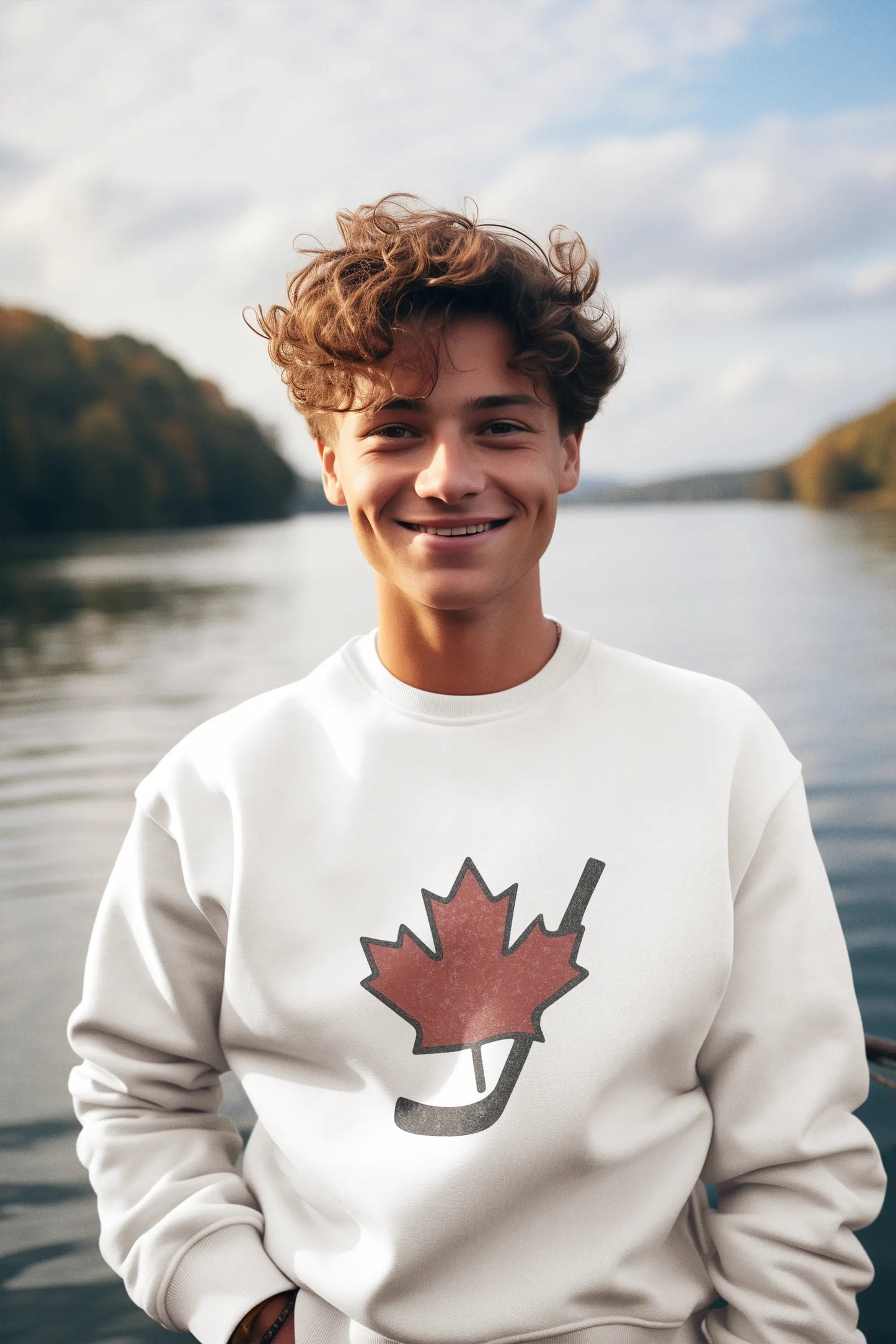 Maple Stick Youth Crewneck Sweatshirt – Maple Leaf Pride - Velora Luxury Fashion