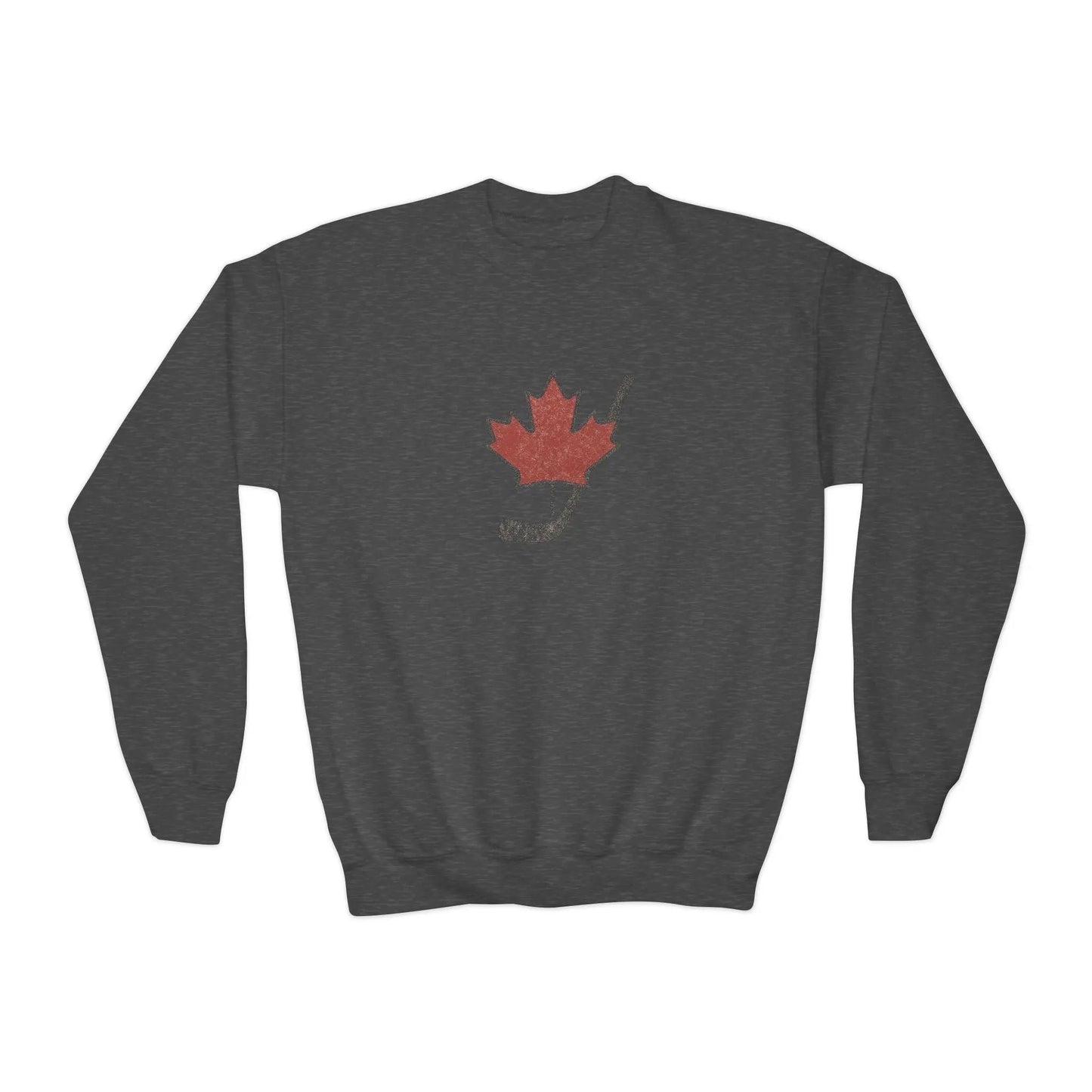 Maple Stick Youth Crewneck Sweatshirt – Maple Leaf Pride - Velora Luxury Fashion