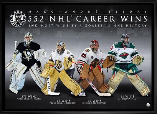 Marc-Andre Fleury Framed 20x29 Canvas 552 Career Wins - Velora Luxury Fashion