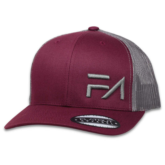 FA Trucker Maroon / Gray - Velora