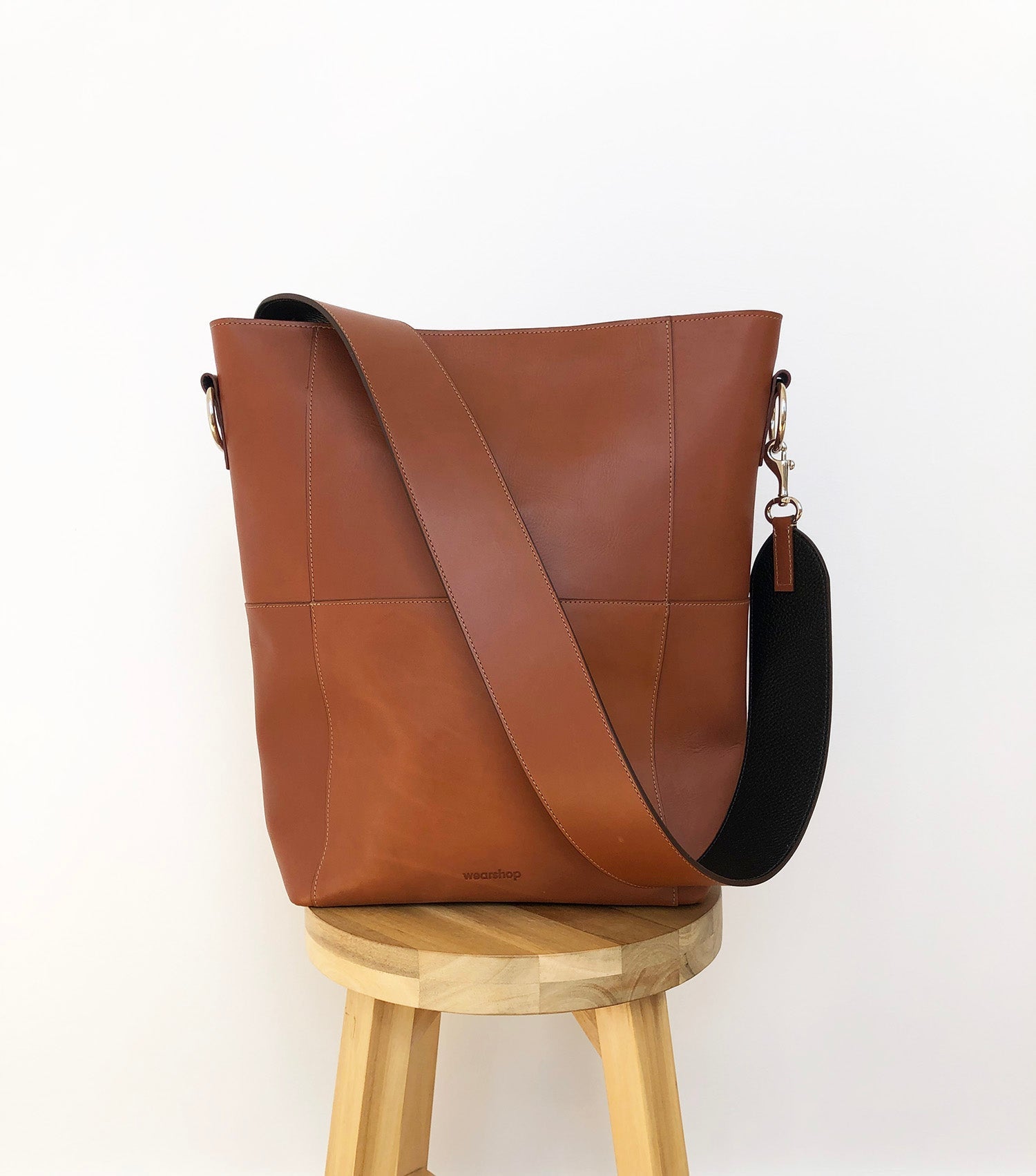 Leather strap for Meletti bag in Tan - Velora Luxury Fashion