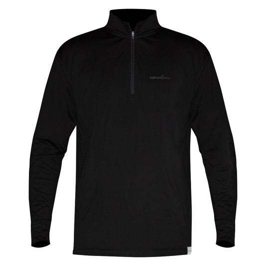 Men's 100% Merino Wool 1/4 Zip Baselayer Pullover 190 GSM - Midweight - Velora Luxury Fashion