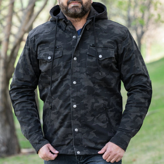 Men's Armored Biker Shirt with Extra Protection - Velora Luxury Fashion