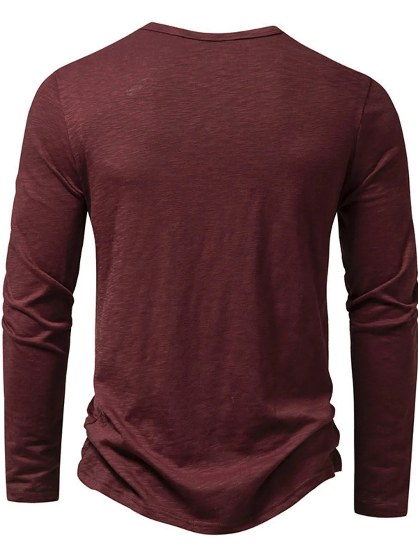 Men's Button Detail Long Sleeve T-Shirt - Velora Luxury Fashion