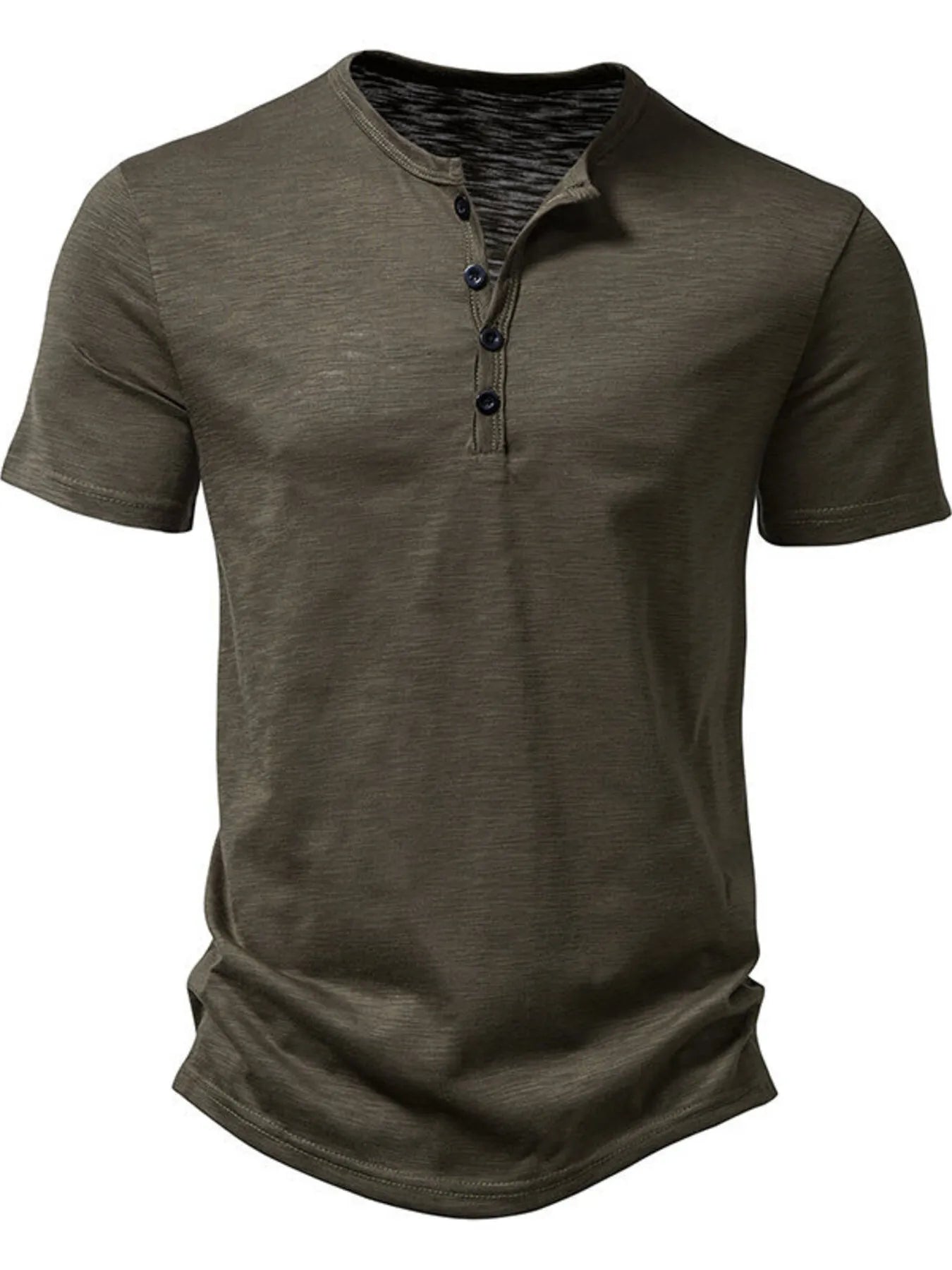 Men's Button Detail Short Sleeve Top - Velora Luxury Fashion