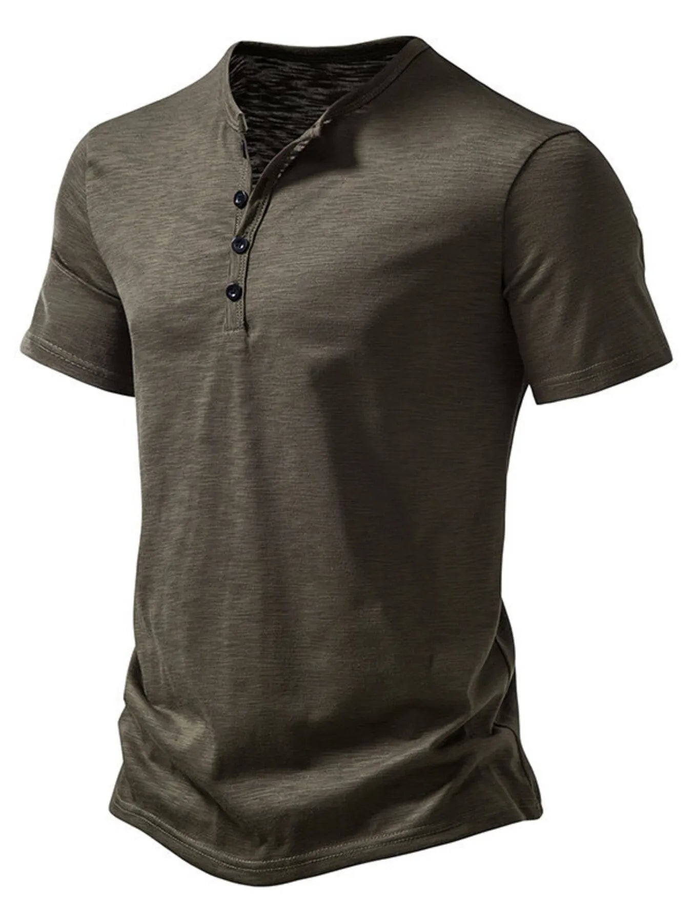 Men's Button Detail Short Sleeve Top - Velora Luxury Fashion