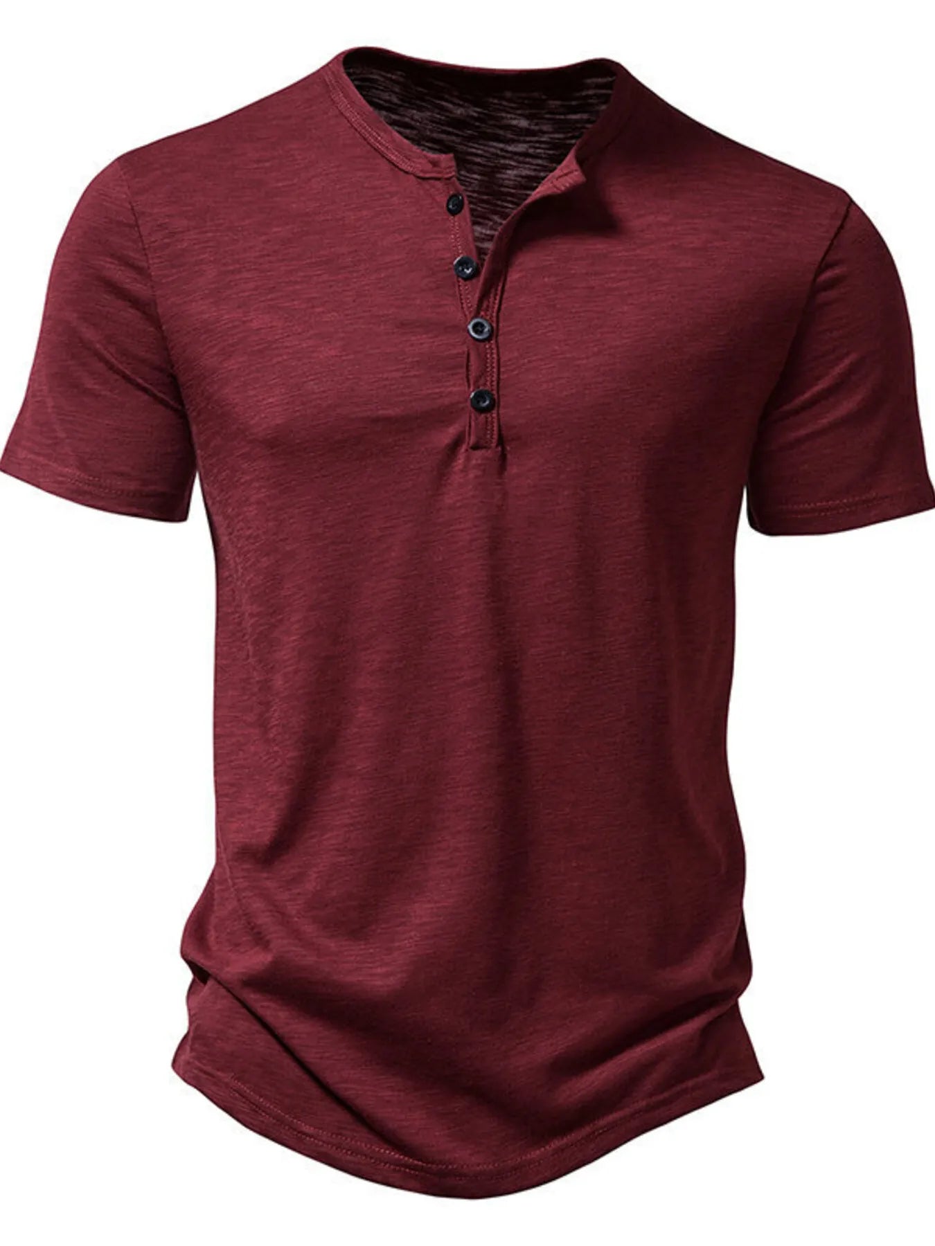 Men's Button Detail Short Sleeve Top - Velora Luxury Fashion