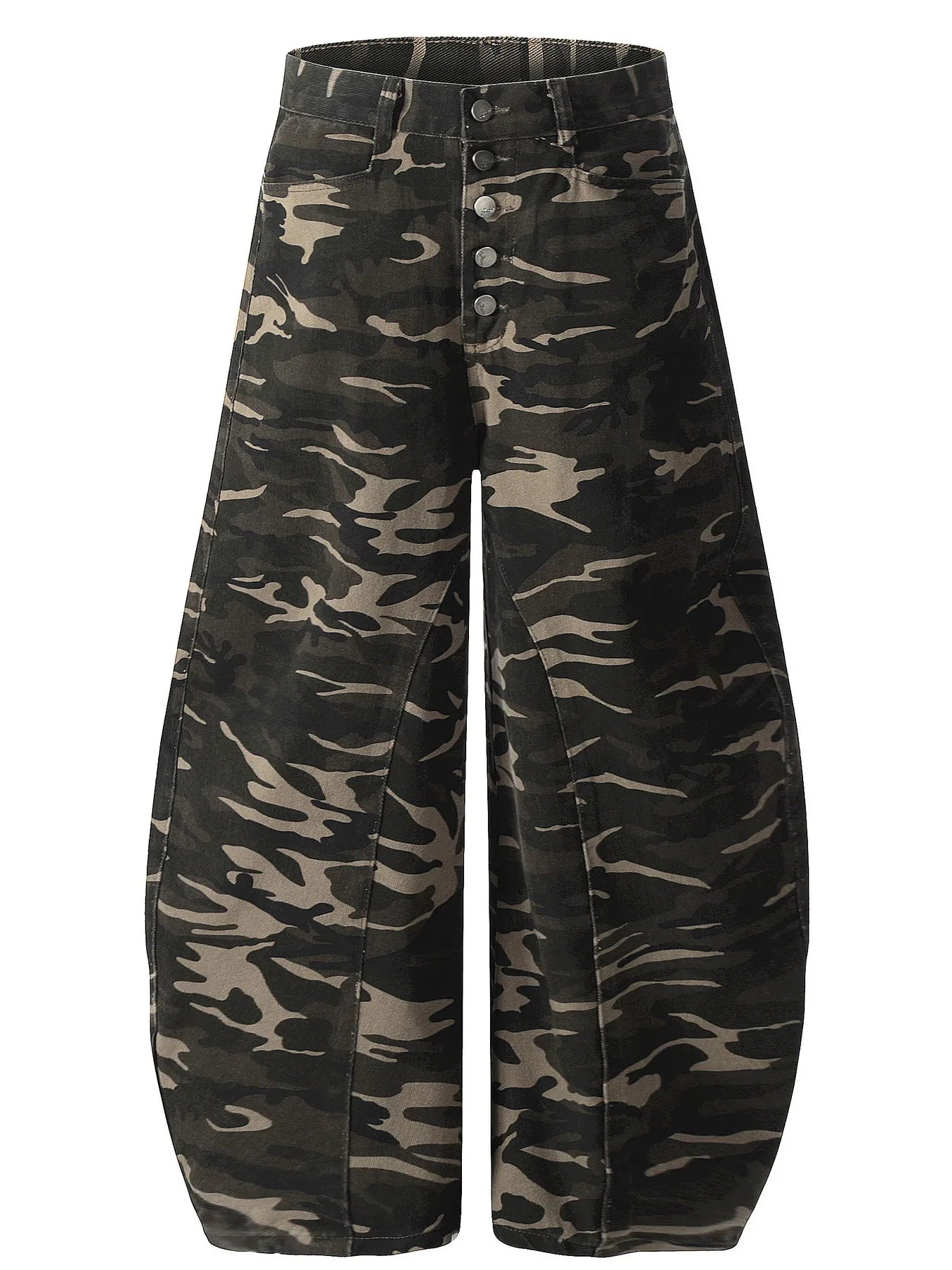 Men's Button Fly High Waist Curved Jeans - Velora