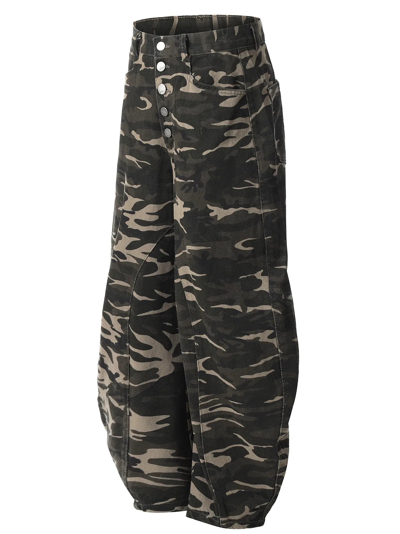 Men's Button Fly High Waist Curved Jeans - Velora