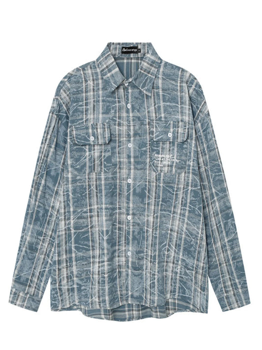 Men's Button Up Long Sleeve Shirt - Velora Luxury Fashion