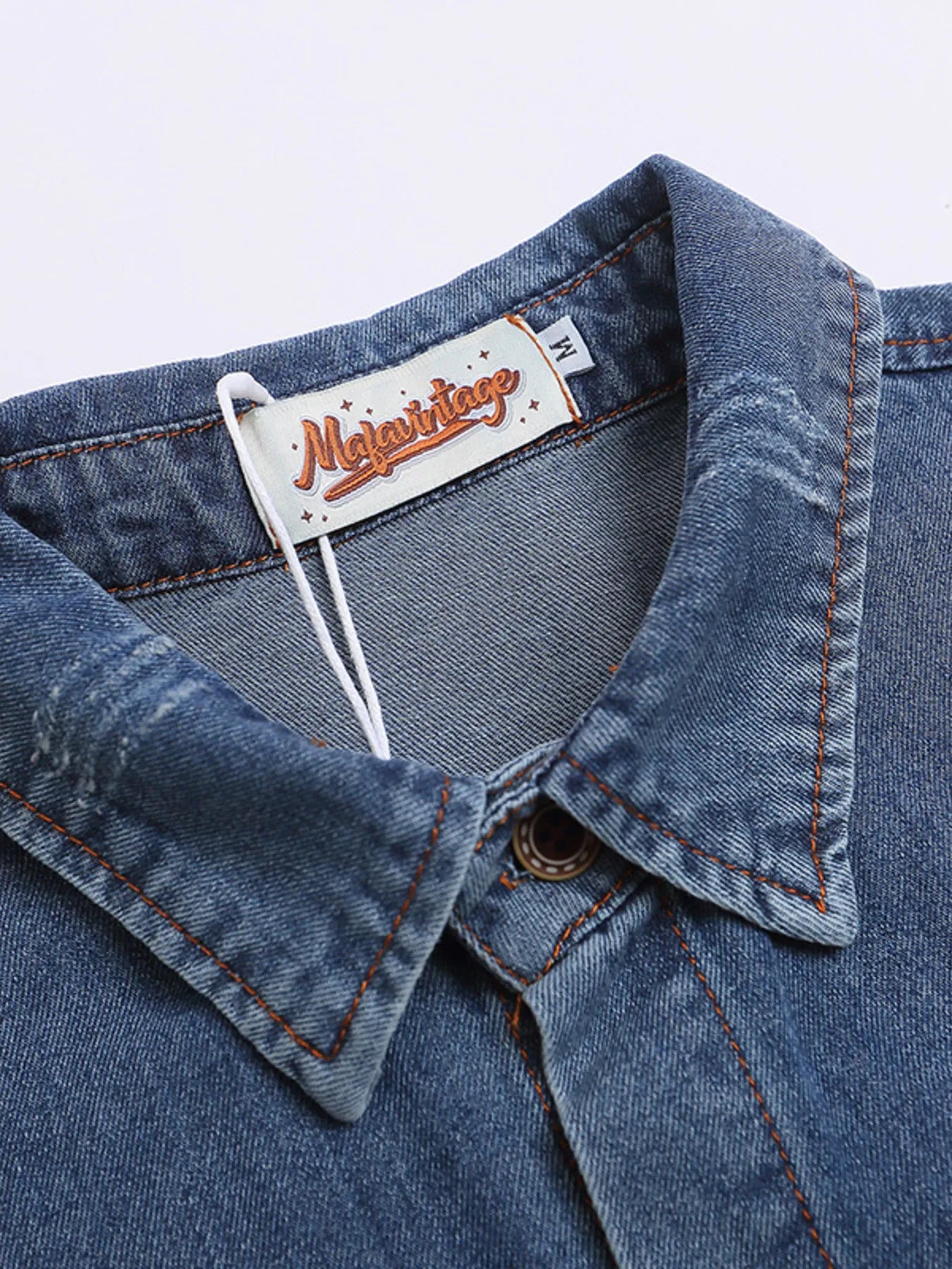 Men's Button Up Short Sleeve Denim Shirt - Velora Luxury Fashion