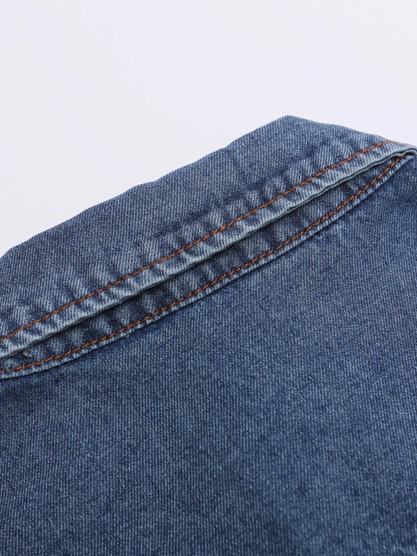 Men's Button Up Short Sleeve Denim Shirt - Velora Luxury Fashion