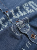Men's Button Up Short Sleeve Denim Shirt - Velora Luxury Fashion