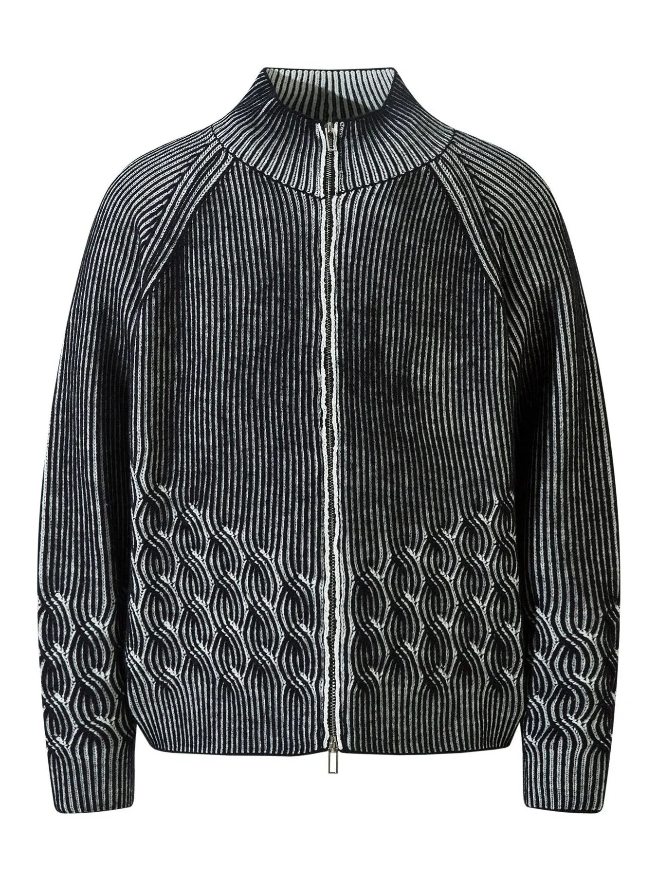Men's Cable-Knit Zip-Up Cardigan - Velora