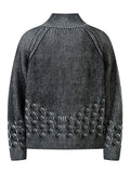 Men's Cable-Knit Zip-Up Cardigan - Velora Luxury Fashion