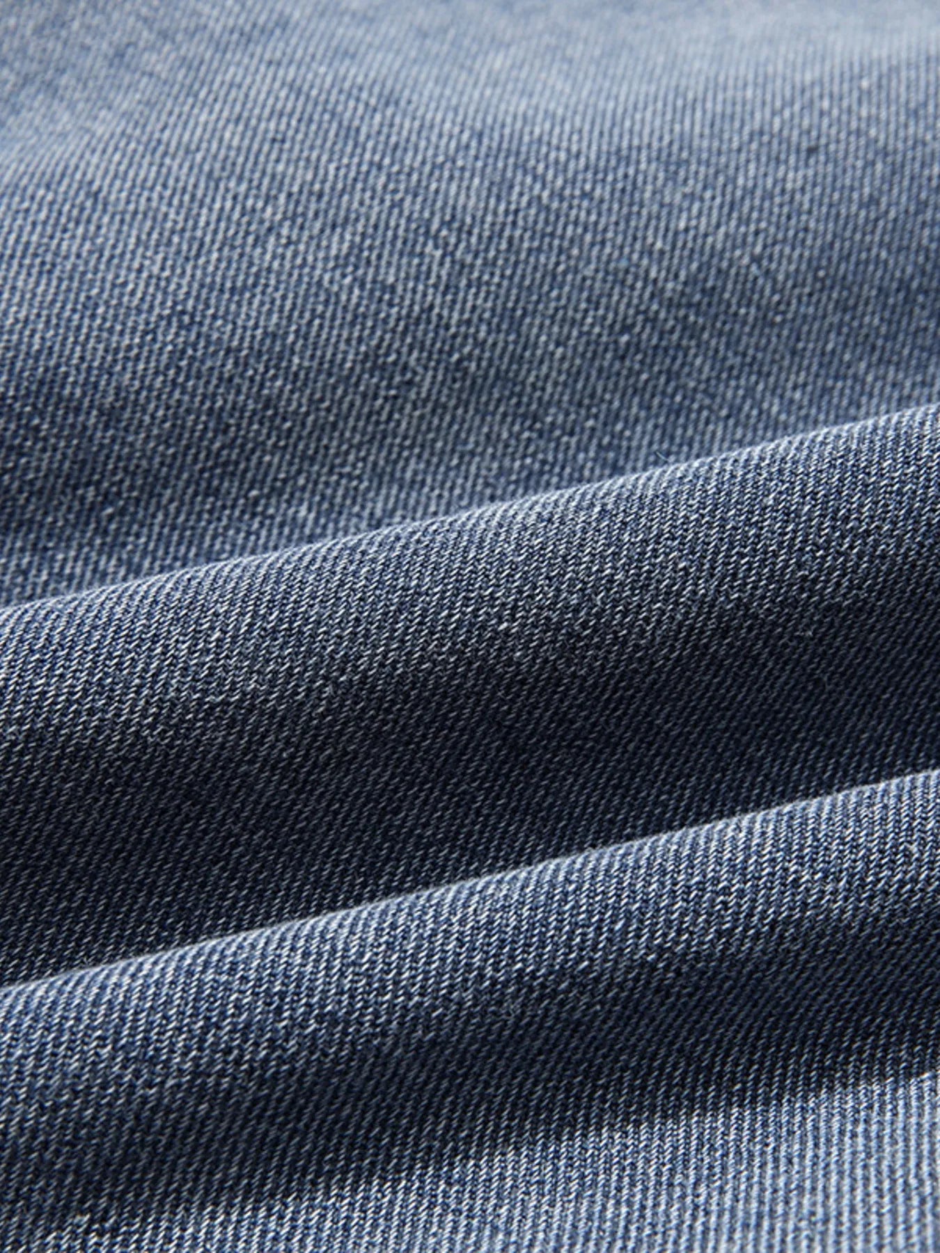 Men's Casual Quarter Zip Letter Washed Denim Hoodie - Velora