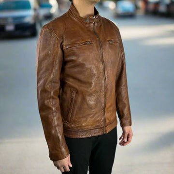 Men's Classic Sheep Leather Jacket - Velora Luxury Fashion