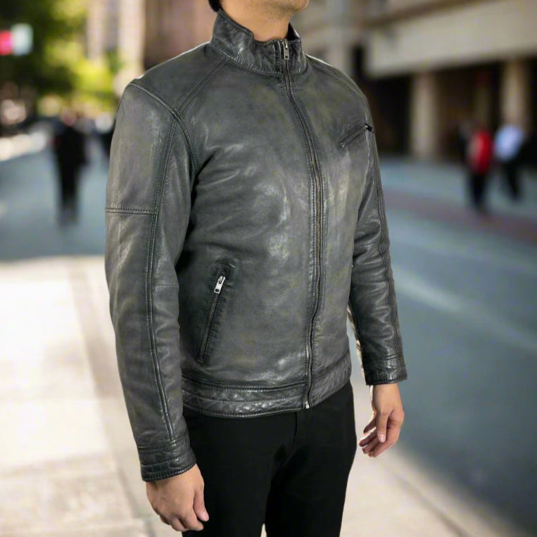 Men's Classic Sheep Leather Jacket - Velora Luxury Fashion