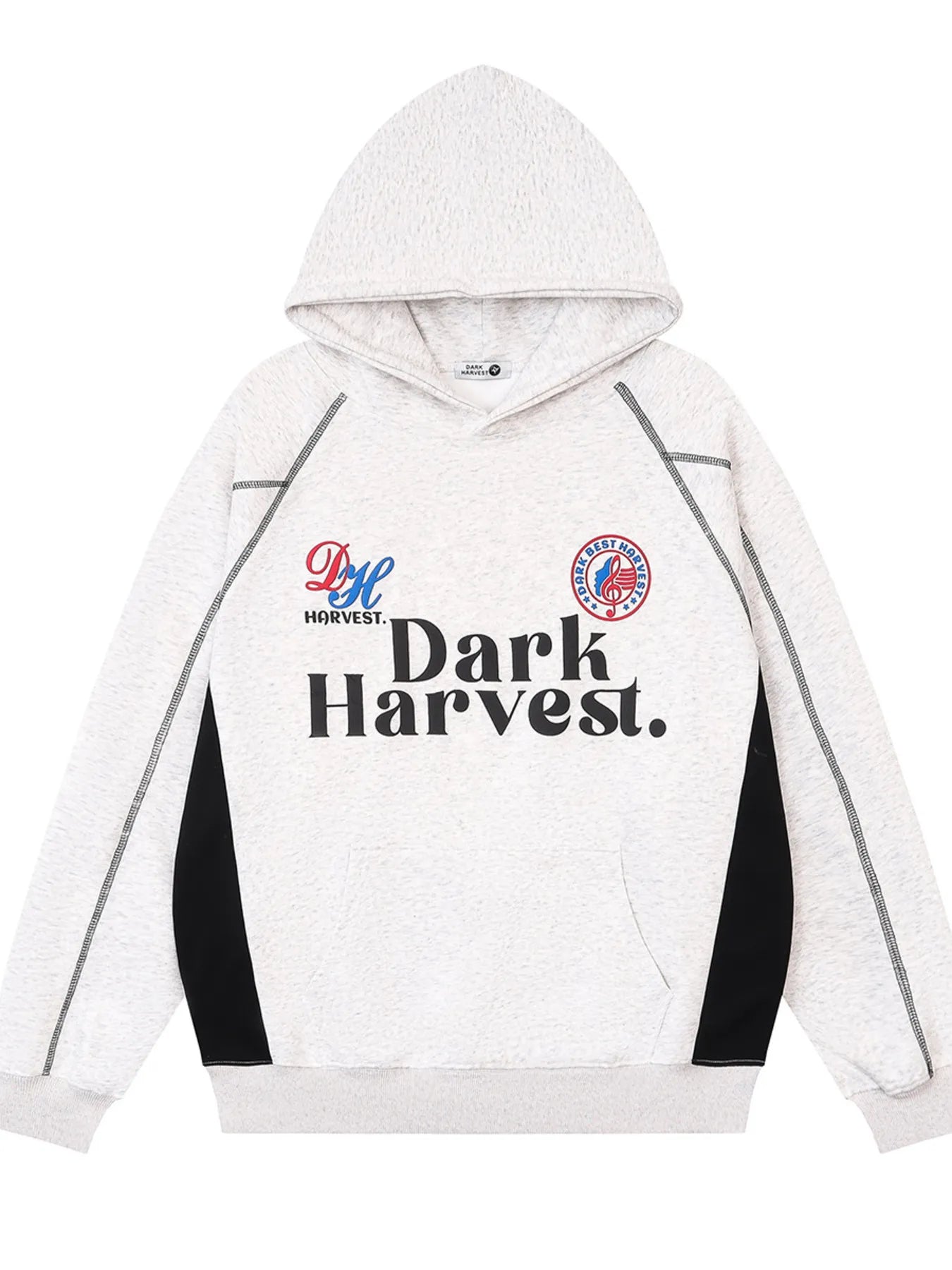 Men's Color Block Letter Graphic Hoodie - Velora