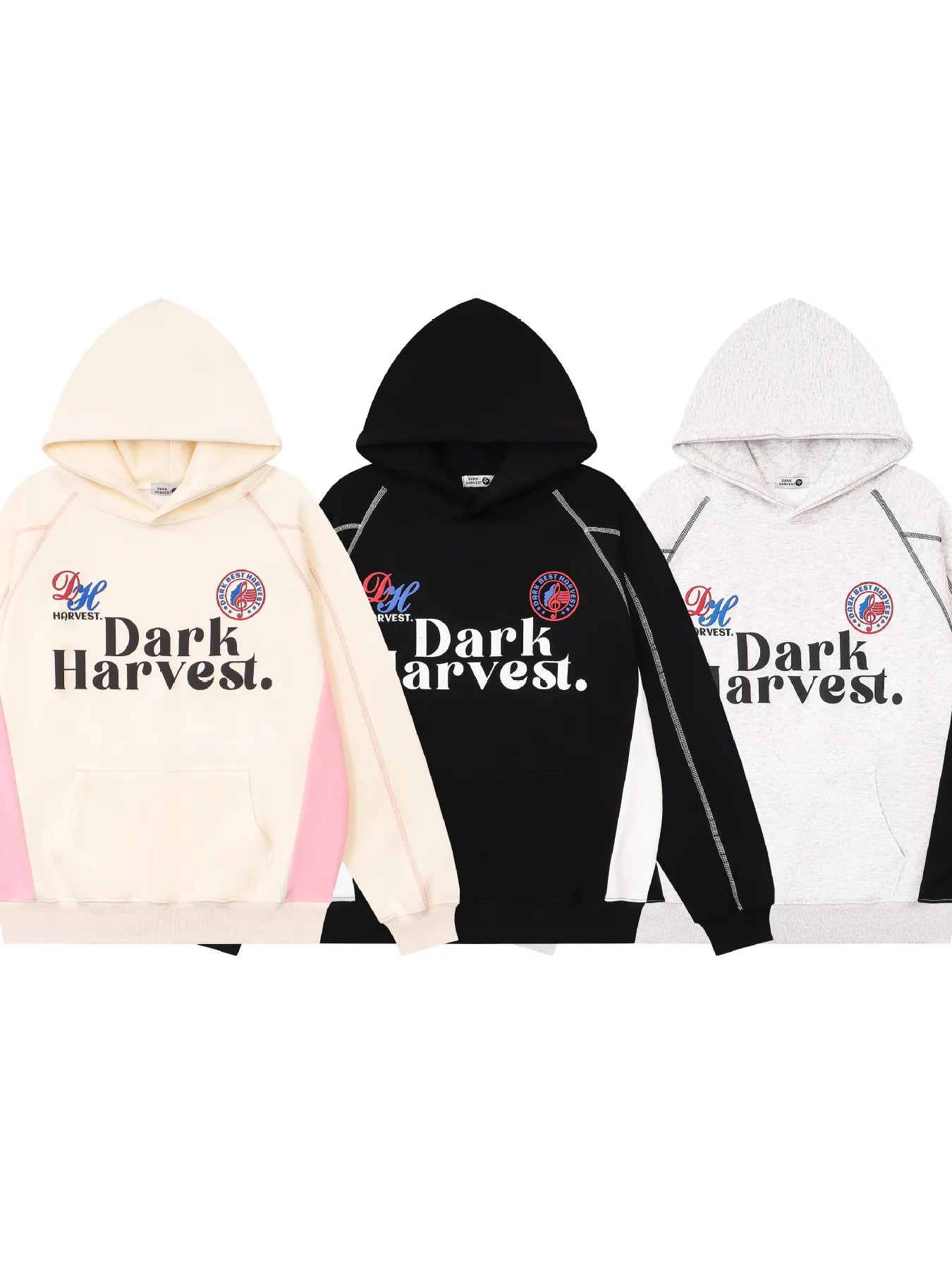 Men's Color Block Letter Graphic Hoodie - Velora