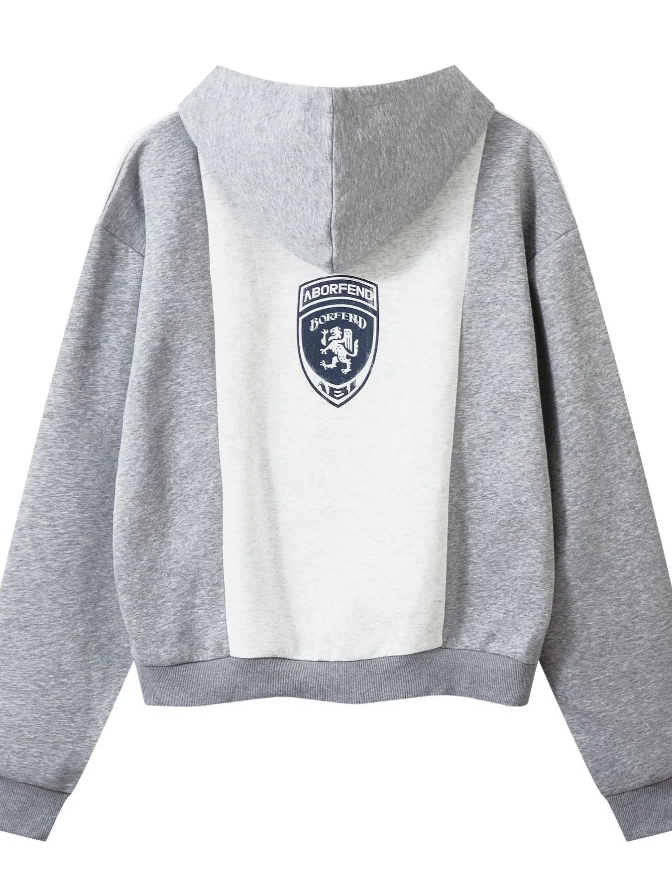 Men's Color Block Letter Graphic Zip-Up Hoodie - Velora