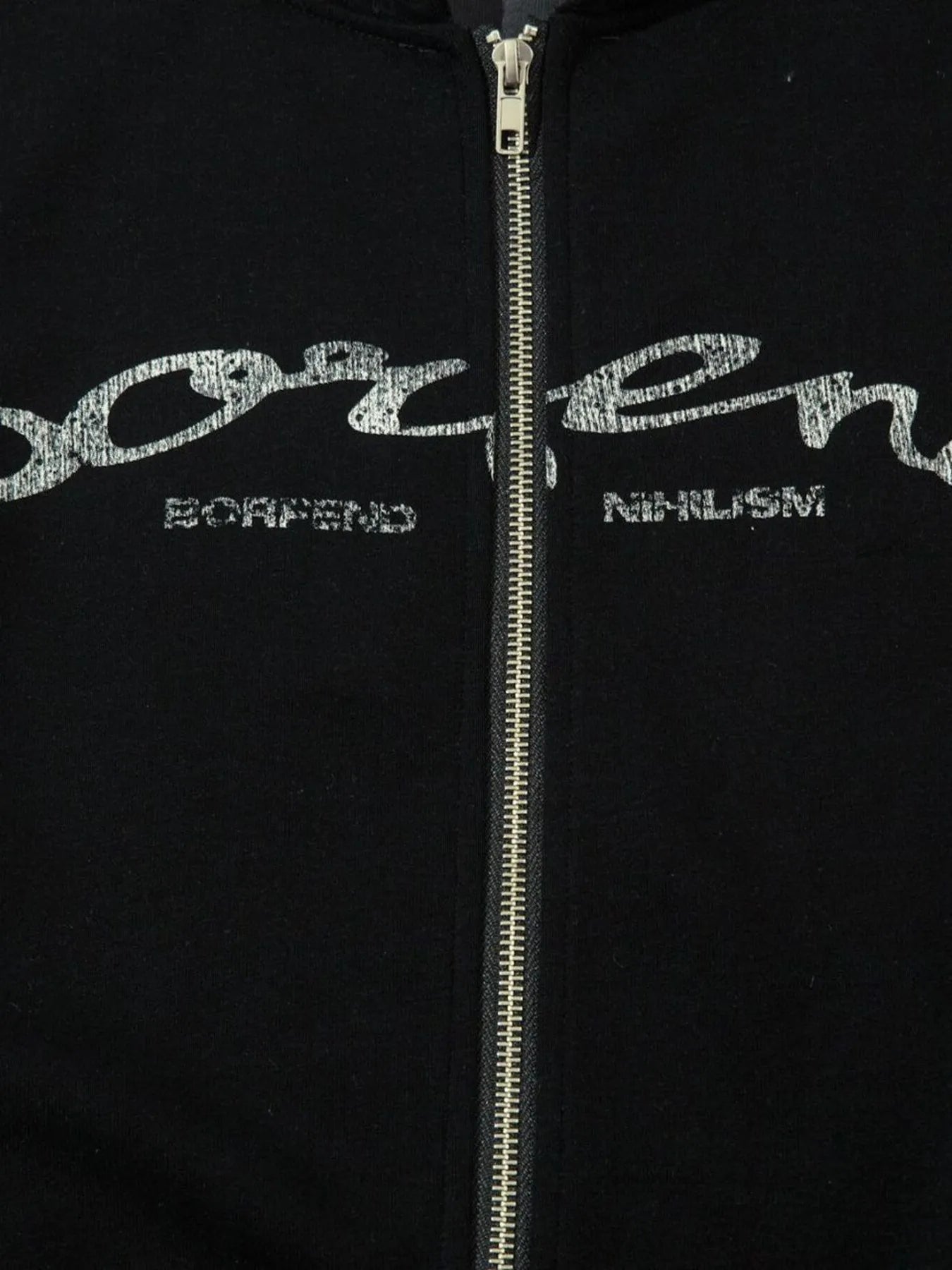 Men's Color Block Letter Graphic Zip-Up Hoodie - Velora