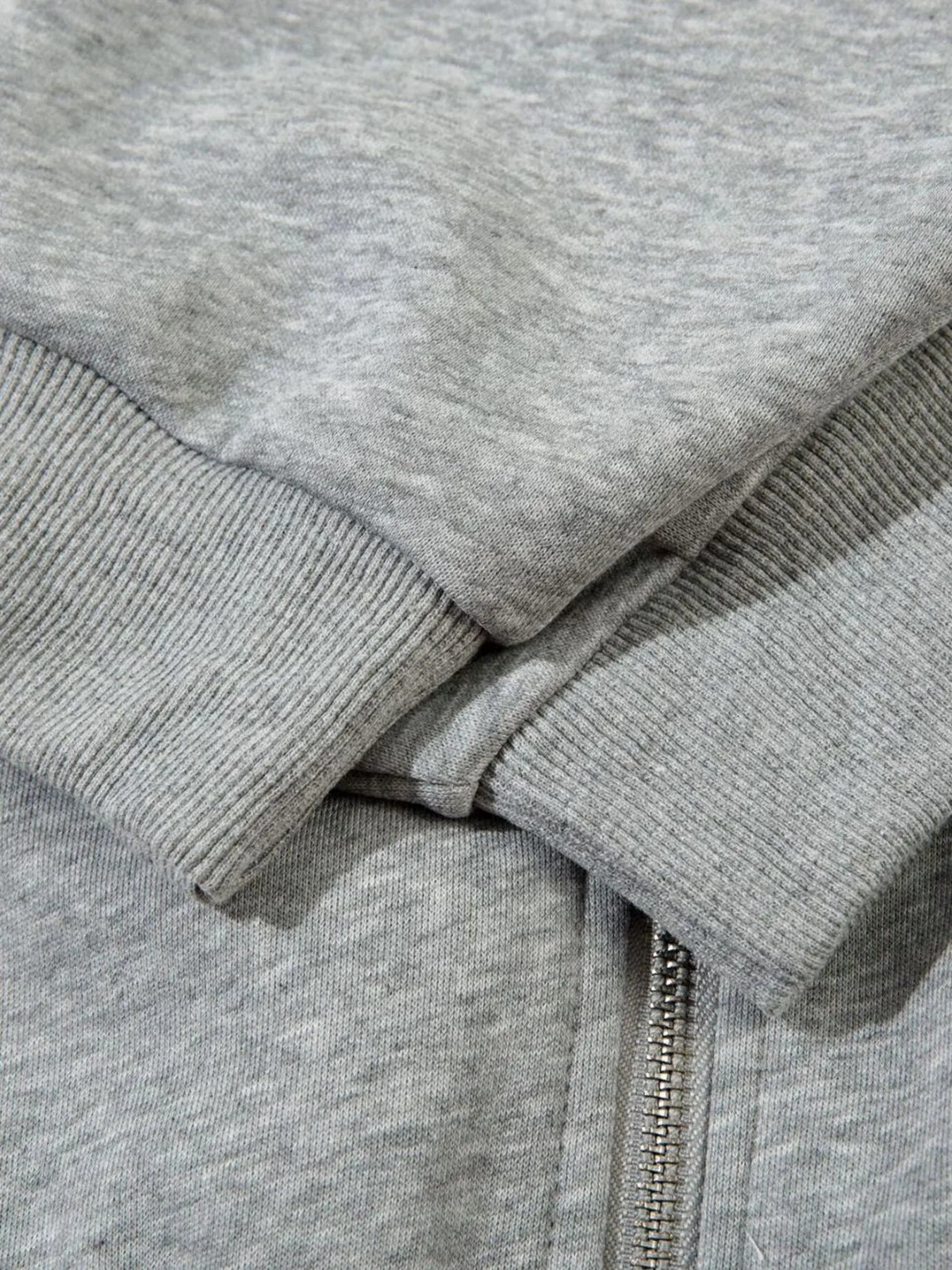 Men's Color Block Letter Graphic Zip-Up Hoodie - Velora