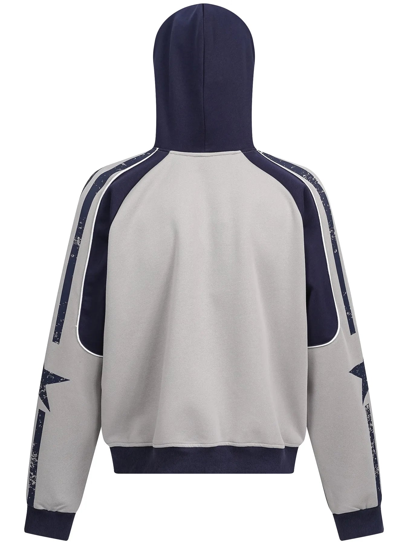 Men's Contrast Drawstring Zip-Up Hoodie - Velora