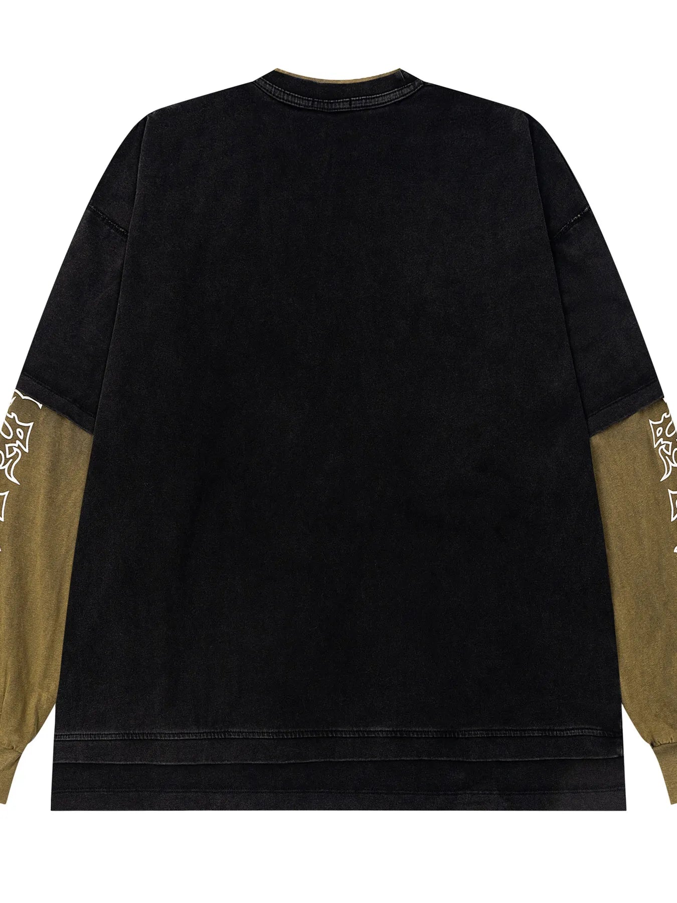 Men's Contrast Sleeve Round Neck Sweatshirt - Velora