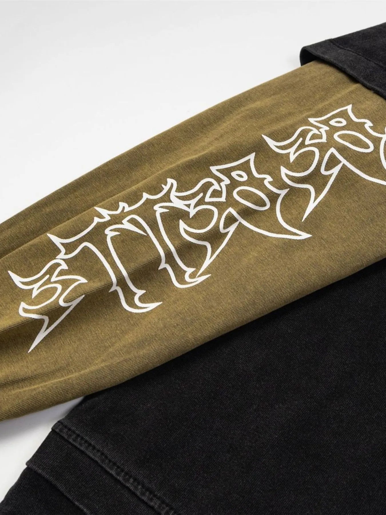 Men's Contrast Sleeve Round Neck Sweatshirt - Velora