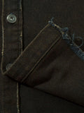 Men's Cross Button Up Oversized Denim Shirt - Velora Luxury Fashion