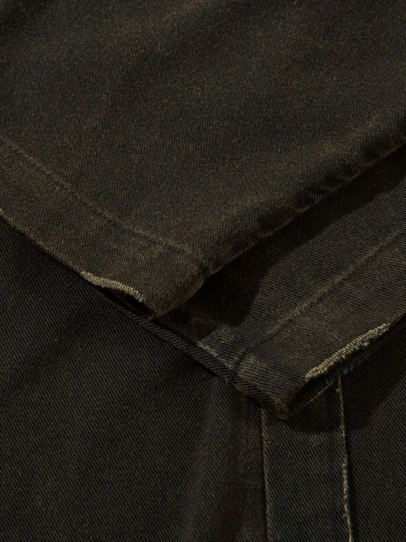 Men's Cross Button Up Oversized Denim Shirt - Velora Luxury Fashion