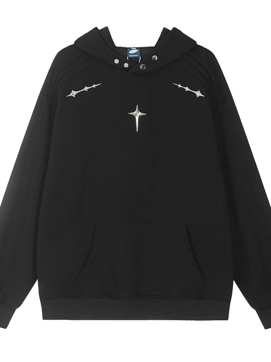 Men's Cross Star Kangaroo Pocket Hoodie - Velora