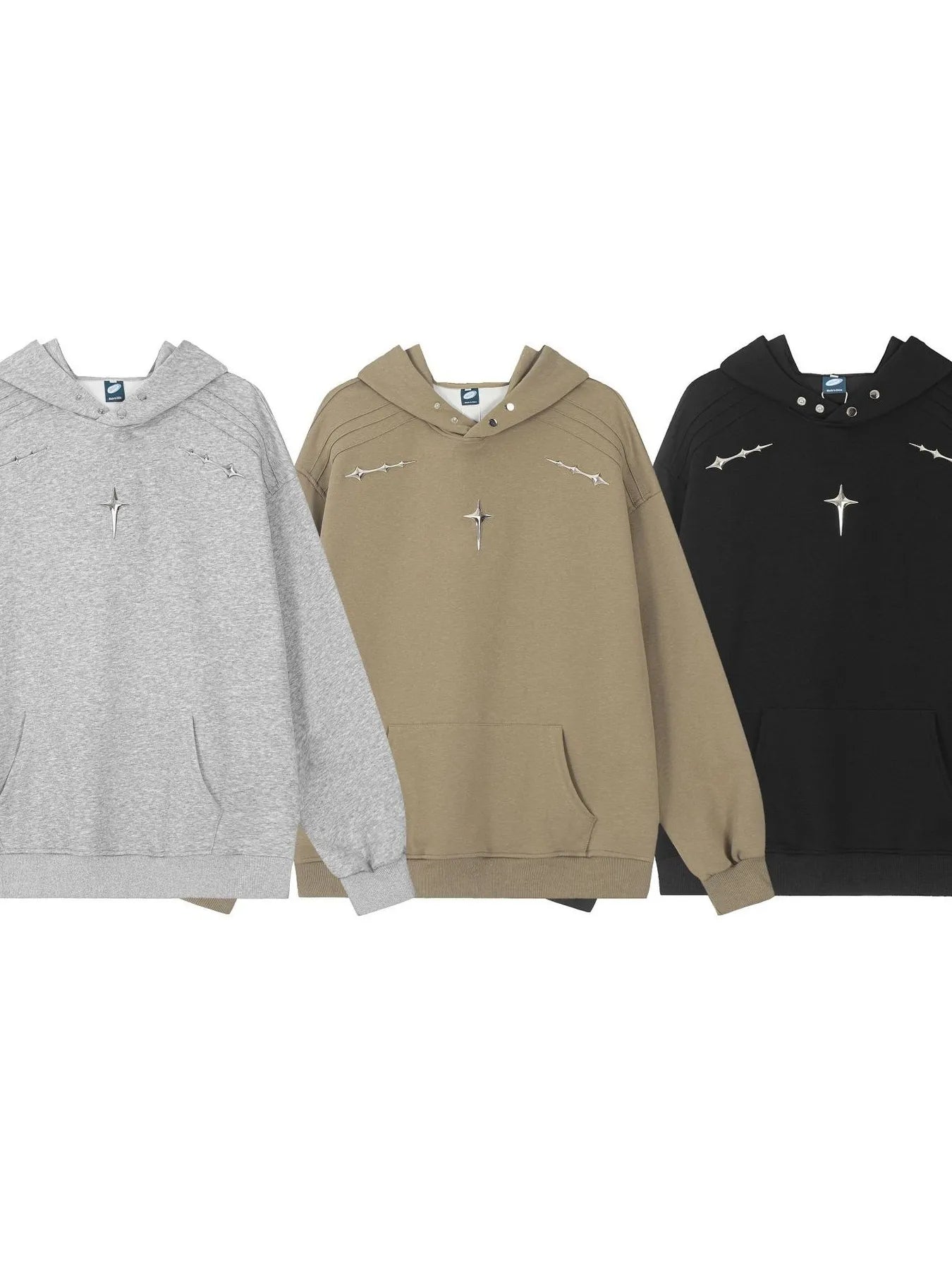 Men's Cross Star Kangaroo Pocket Hoodie - Velora