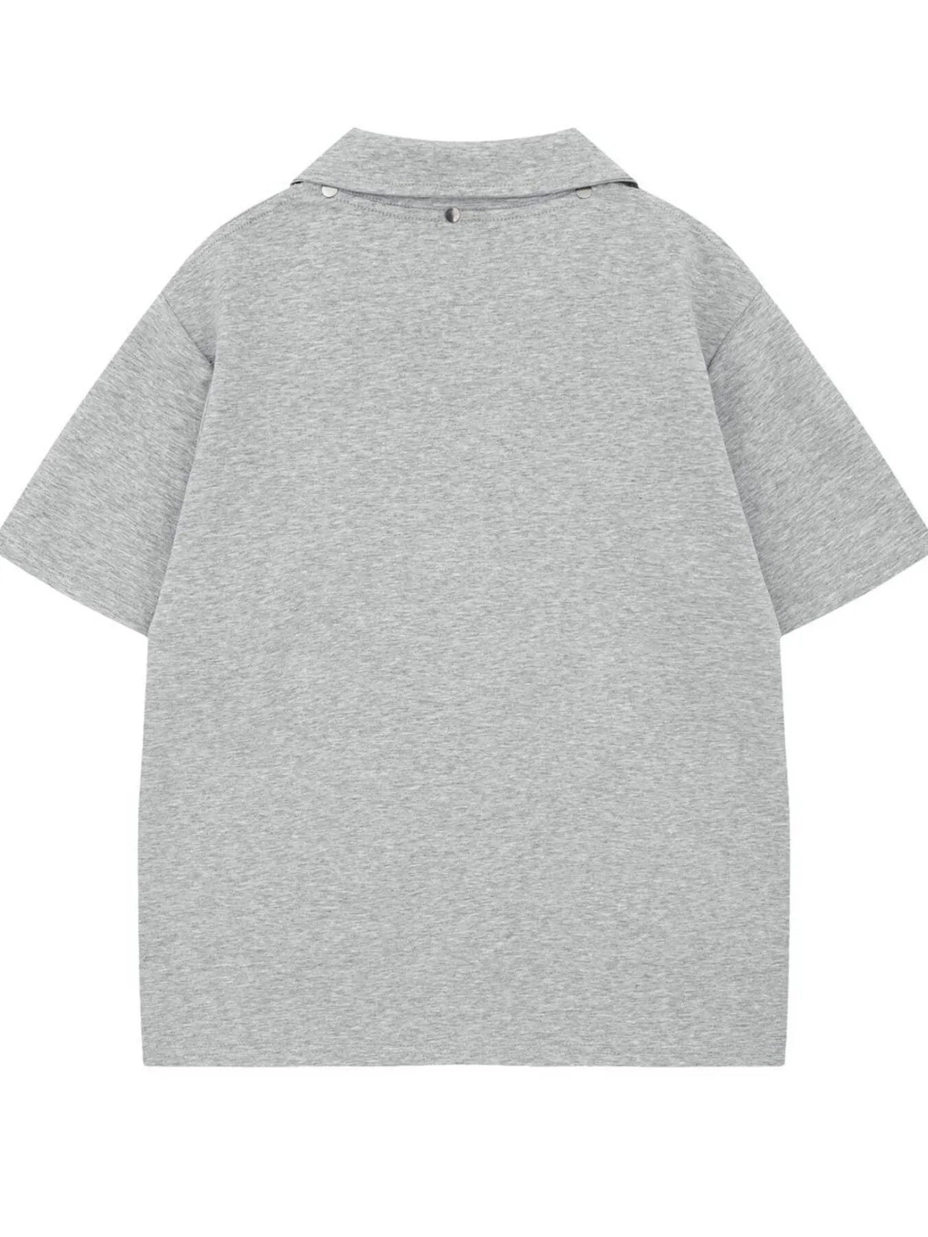 Men's Detachable Collar Short Sleeve Top - Velora