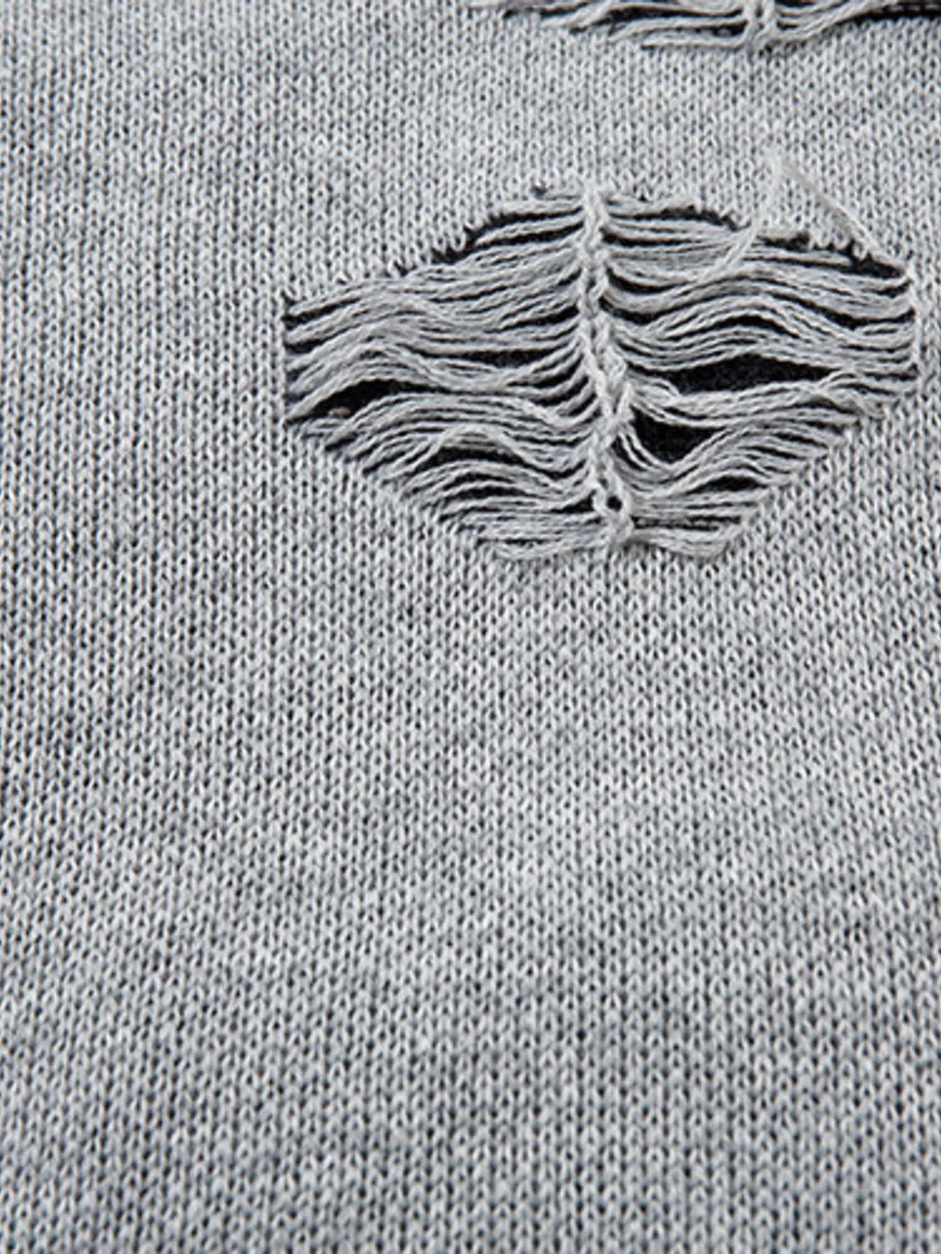 Men's Distressed Chain Detail Oversized Sweater - Velora Luxury Fashion