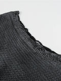 Men's Distressed Knit Vest with Frayed Edges - Velora Luxury Fashion