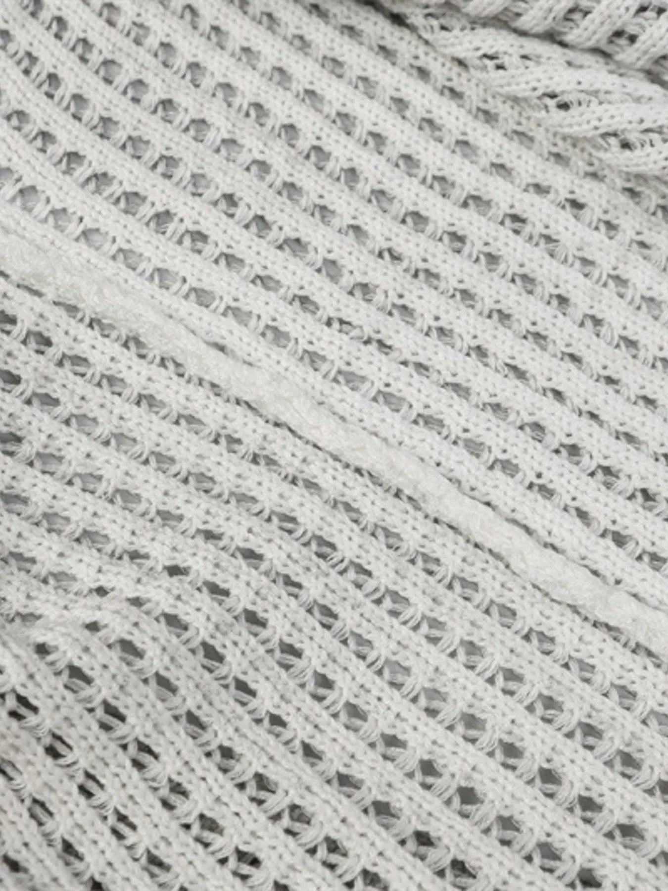 Men's Distressed Knit Vest with Frayed Edges - Velora Luxury Fashion