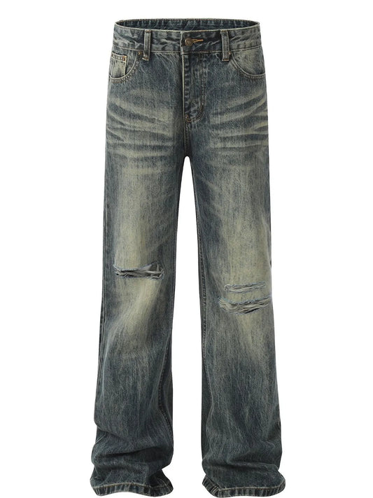 Men's Distressed Loose Fit Jeans - Velora Luxury Fashion